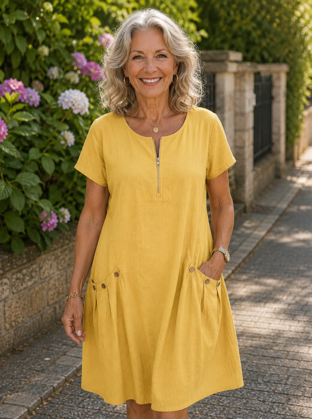 Charlotte | Elegant Comfort Cotton Dress