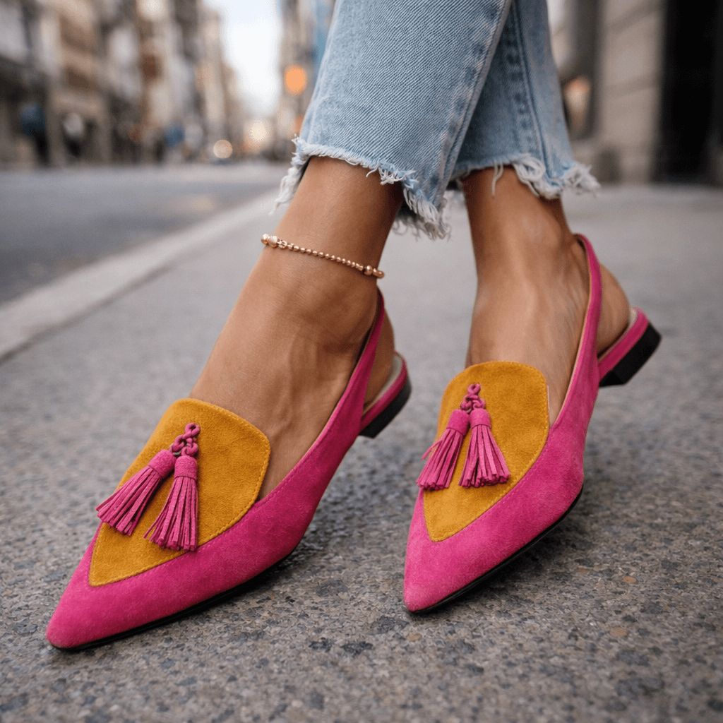 Amelia™ | Tassel Slingback Flats