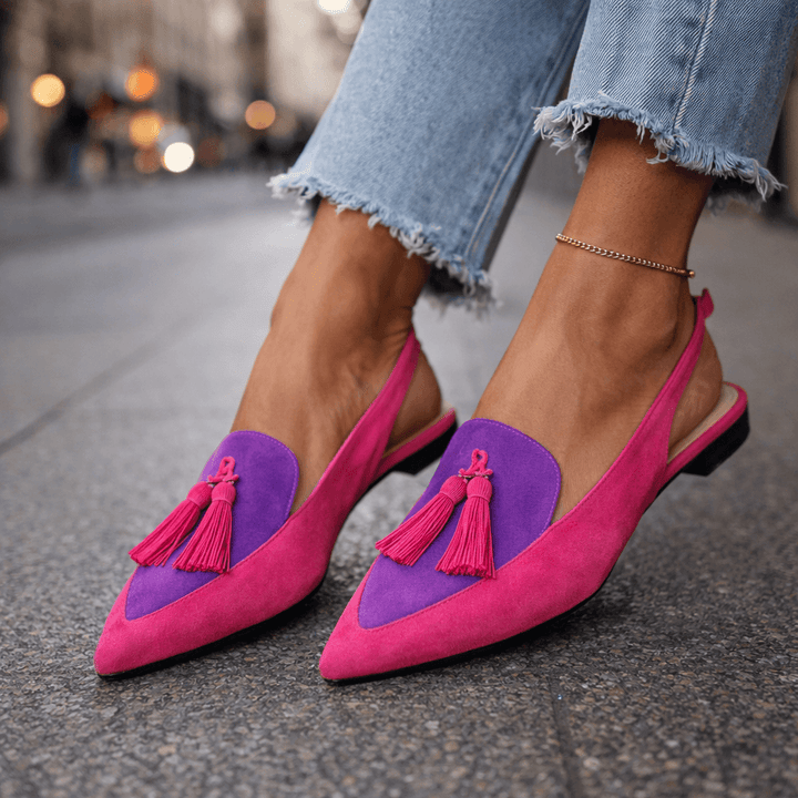 Amelia™ | Tassel Slingback Flats