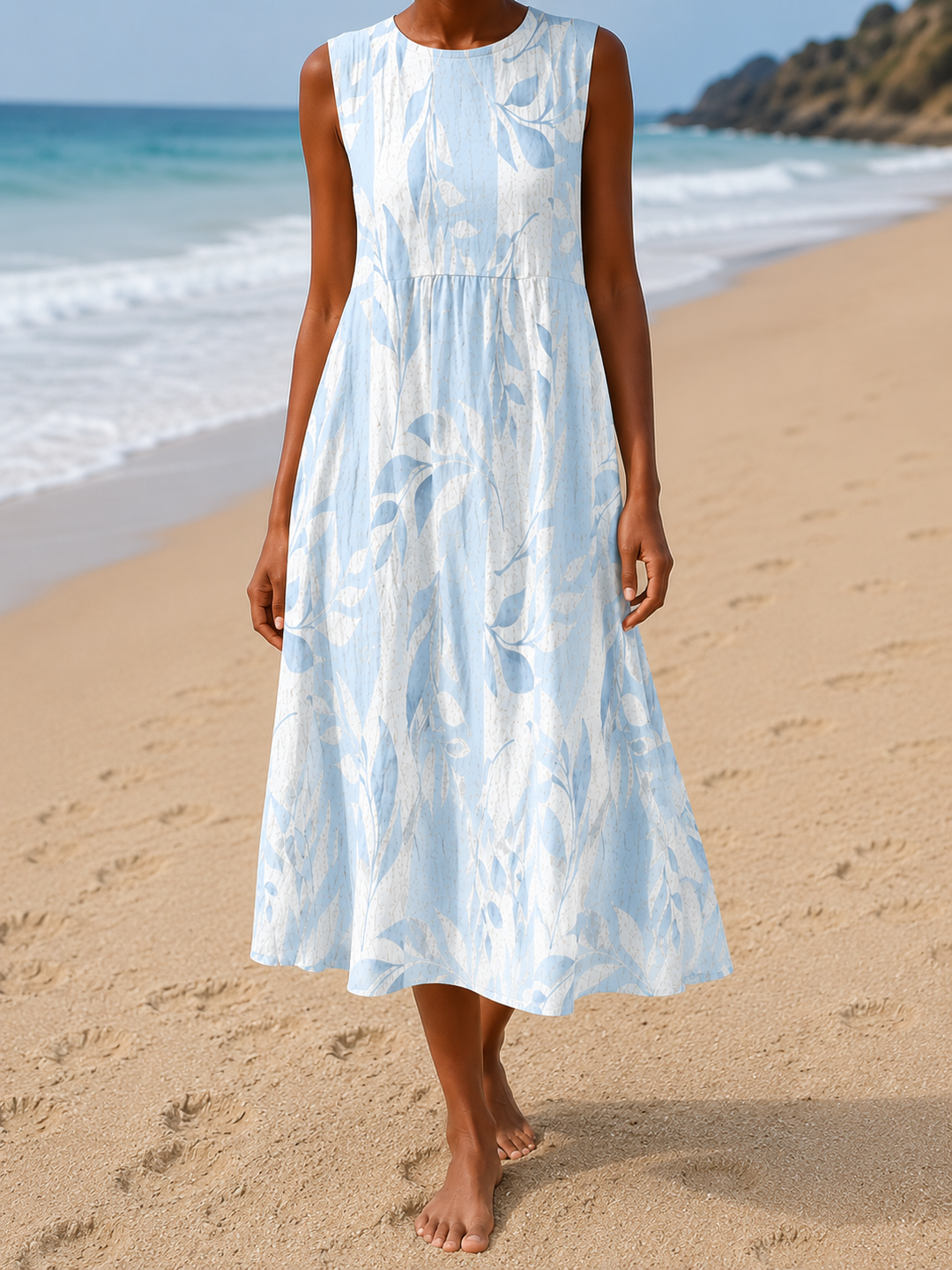 Luna | Coastal Breeze Midi Dress